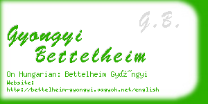 gyongyi bettelheim business card
